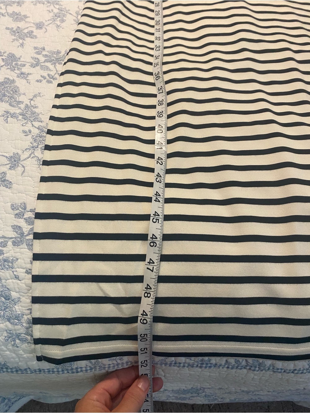 SPANX Air Essentials Black Striped Short Sleeved Maxi Dress Size Small - Picture 5 of 6